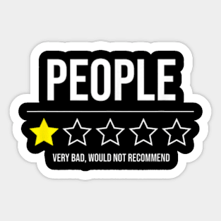 People - Very Bad - Do not recommend - 1 Star Rating Sticker